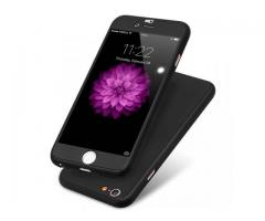 Husa fullcover iphone 7 plus black 360 joyroom + sticla securizat